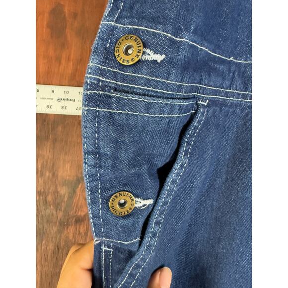 Dickies Genuine Durable Bib Denim Jeans Relaxed Overalls EB713RNB Blue Men Large - Picture 4 of 9